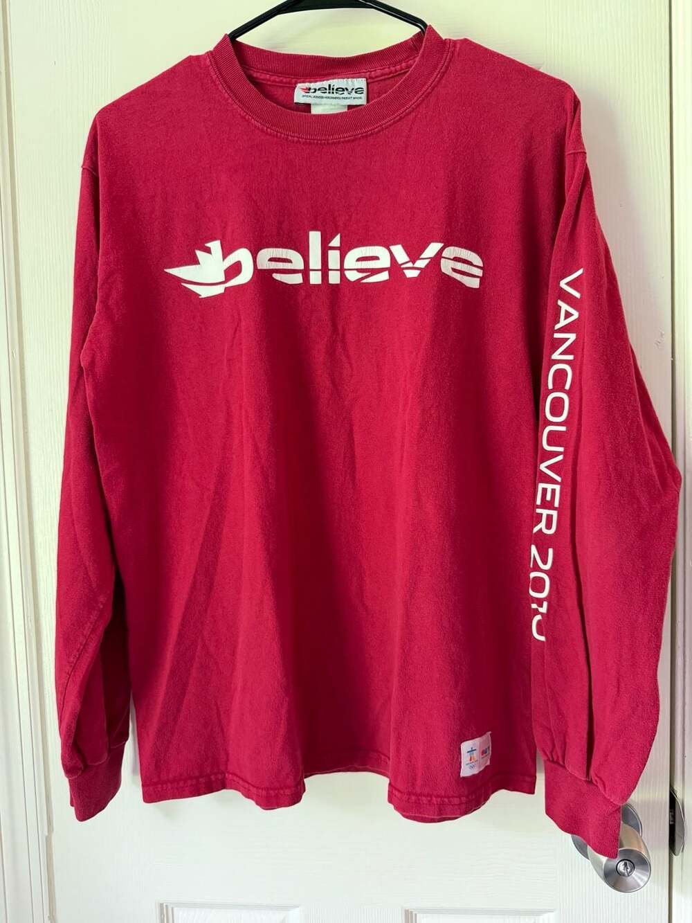 Vintage 2010 Vancouver Olympic Winter Games Believe Canada Long Sleeve T-Shirt